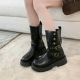 thumbnail image 6 of Black Thick Soled Martin Boots British Style Two Way Short Boots Women Casual Fall Winter Style, 6 of 8