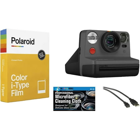 Image of Polaroid Now i-Type Instant Film Camera Black + Polaroid Color Film Bundle
