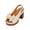 Beige, variant on Women Block Heel Sandals Bow Peep Toe Slingback Adjustable Buckle Strap Casual Summer High Heel Shoes