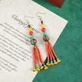 thumbnail image 3 of K-KED Ethnic Style Tibetan Woven Earrings Long Tassel Earrings Exotic Retro Style-6, 3 of 9