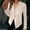 White, variant on Dpytoraw Women Autumn And Winter Casual Fashion Simple Solid Color Lapel Suit Zipper Pocket Long Sleeve Casual Jacket Coat