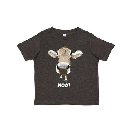 

Inktastic Moo! Cute Brown Holstein Cow Gift Toddler Boy or Toddler Girl T-Shirt