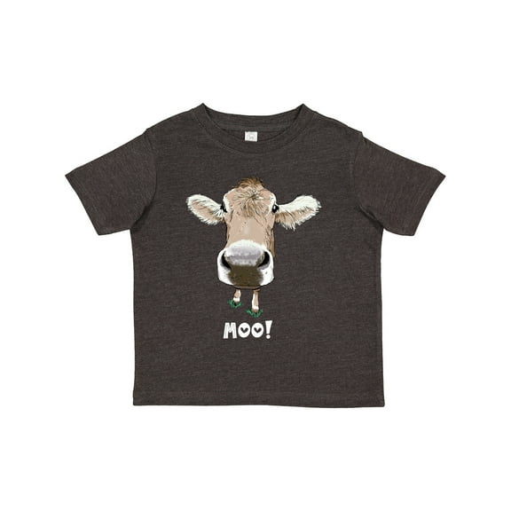 Inktastic Moo Cute Brown Holstein Cow Boys or Girls Toddler T-Shirt