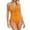 Orange, variant on Sexy Lace Up 1 Piece Swimsuit Deep V Neck Bathing Suits Pink Womens Swimsuits