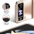 thumbnail image 4 of Allytechgroup Galaxy Z Flip 4 Case, Stylish Plating Slim Fit Cover Hinge Protection Shockproof Anti-Scratch Bumper Rugged Phone Case for Samsung Galaxy Z Flip 4 5G, Rosegold, 4 of 7