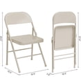 thumbnail image 3 of QinaQin Paquete de 8 sillas plegables de acero con respaldo, diseño resistente de hasta 350 lb, color negro, ideales para comedor, oficina, eventos interiores o reuniones al aire libre, 3 of 7