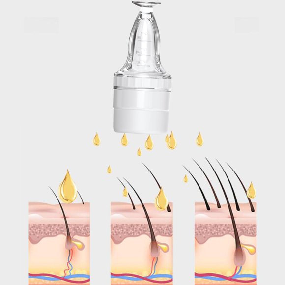 Peine aplicador de aceite para el cuero cabelludo, botella dispensadora de aceite para el cabello, cepillo reutilizable para masajes ,