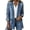 Blue, variant on Women's Trendy Lace Patchwork Denim Jacket Long Sleeve Slim Fit Mid Length Fall Casual Comfortable Everyday Outerwear
