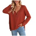 thumbnail image 2 of Ichuanyi lencería lencería invierno nueva moda para mujeres sólidas con cuello en V suelto de manga larga de manga larga mujeres ICHUANYI WER2023082210211, 2 of 7