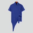thumbnail image 3 of INCERUN Tops 2024 Camisetas de estilo americano con diseño deconstructivo y hebilla de metal para hombre, camisetas de moda para hombre, camisetas de manga corta sólidas S-5XL, 3 of 5