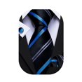 thumbnail image 1 of Set de Corbatas de Seda para Hombre Barry.Wang Negocios Raya Azul Real, 1 of 8