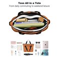 thumbnail image 4 of Tote Bag for Women - Halloween Spooky Icons Pattern Shoulder Bag - Large Utility Work Duffle Bag with Zipper Handbag for Travel, Work, Sprots, 4 of 5