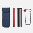 thumbnail image 4 of Soidarity Trípode de aleación de aluminio resistente al óxido y anticorrosión portátil para senderismo y durabilidad para fiestas al aire Kits de desorden para acampar Rojo, 4 of 6