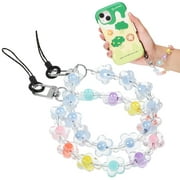 2pcs Cell Phone Charms Beaded Phone Straps Aesthetic Hands-free Wristlet Bracelets