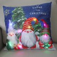 thumbnail image 5 of Funda de almohada de Papá Noel brillante de 45 cm con luces LED, decoración de Año Nuevo 2023 para el hogar, adorno navideño, funda de cojín LED, 5 of 5