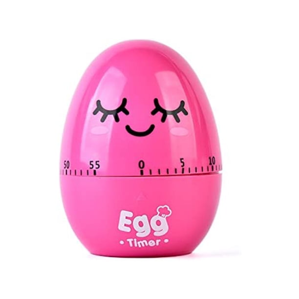 Temporizador de cuenta regresiva para cocinar huevos hervidos divertidos, temporizador mecánico para niños de 1 hora para cocina, estudio, tarea, ejercicio deportivo (rojo) Sincero Electrónica