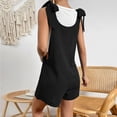 thumbnail image 7 of REORIAFEE Overall for Women Casual Square Collar Sleeveless Romper Solid Color Spaghetti Strap Womens Romper Jumpsuit Double Pocket Bib Jumpsuit Loose Suspender Jumpsuit Bodysuit Romper Sexy Black L, 7 of 7