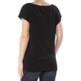 thumbnail image 2 of I-N-C Womens Twisted Hem Knit Blouse, Black, Medium, 2 of 2