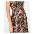 thumbnail image 3 of INC Womens Beige Printed Sleeveless V Neck Midi Trapeze Dress Size: 0, 3 of 4