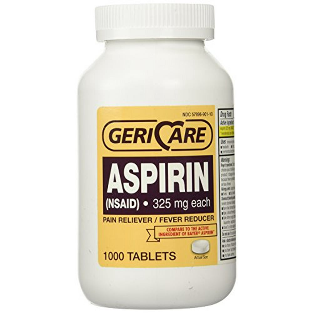 Gericare Aspirin, Low Cost Generic Bottled Pain Relief