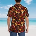 thumbnail image 4 of Xecao Warm Plants and Mushrooms Print Hawaiian shirt - A Stylish Short-Sleeve Button-Down for Men, Perfect for Casual Beach and Tropical Outings.,Large, 4 of 7