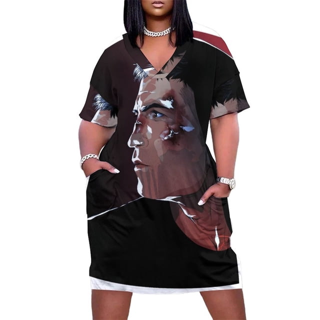 Frank Castle vestido suelto con bolsillos vestido elegante vestidos de mujer elegantes y bonitos vestido de mujer mono de verano para mujer