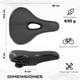 thumbnail image 2 of Asiento para bicicleta 260 x 175mm ancho antiprostatico negro TL-2101 Teide, 2 of 7
