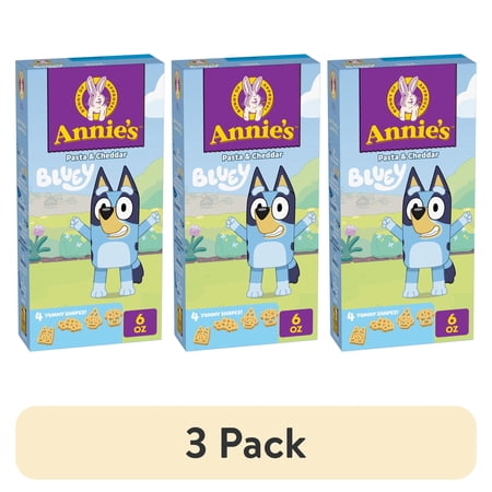 (3 pack) Annie's Microwavable Cheddar Bluey Shaped Macaroni and Cheese Pasta