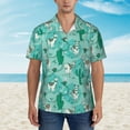 thumbnail image 5 of Uemuo Alapaca in Boho Printed Regular Fit Short Sleeve Casual Hawaiian Shirt for Men,Aloha shirt,Tropical shirt,Floral print shirt,Vacation Beach shirt-Medium, 5 of 9