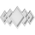 thumbnail image 1 of Ekena Millwork CMP10X6ZE 6.62 x 10 in. Rectangle Zoe Architectural Grade PVC Contemporary Ceiling Medallion, 1 of 1