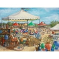 thumbnail image 2 of Kruskamp, Janet 24x19 White Modern Wood Framed Museum Art Print Titled - Antique Fair, 2 of 4
