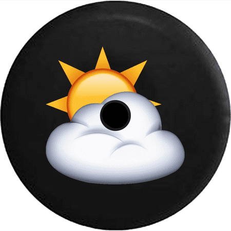 2018 2019 Wrangler JL Backup Camera Text Emoji Sun Cloud Spare Tire Cover for Jeep RV 32
