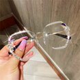 thumbnail image 3 of EIMELI Lunettes de Soleil Sans Monture Femmes Teintes Protection UV400 Lunettes de Soleil Vintage Sans Monture Lunettes de Soleil Dégradé Sans Monture Lunettes Rétro à Strass pour Activité Extérieure, 3 of 6