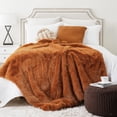 thumbnail image 4 of Battilo Fluffy Orange Faux Fur Blanket for Couch Bed, Home Fall Decor, Soft Fuzzy Fur Throws, 50"x60", 4 of 8