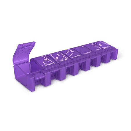 Ezy Dose 7 Day Pill - Ezy Dose Weekly (7 day) Soft Touch Vitamin Pill Organizer and Planner (2XL)