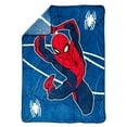 thumbnail image 4 of Spiderman 'Swing into Action' Glow in the Dark 100% Microfiber 62"x90" Blanket, Blue, 4 of 7