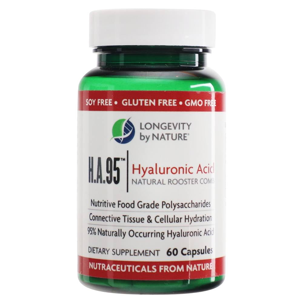 Longevity by Nature H.A.95 Hyaluronic Acid Natural Rooster Comb 60