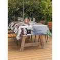 thumbnail image 2 of Outdoor Tablecloth with Umbrella Hole and Zipper, Christmas Snowman Rectangle Table Cloth 54x80 Inch Waterproof Tablecloth, Xmas Winter Watercolor Pine Fruits Tree Picnic Table Cover for Patio, 2 of 7