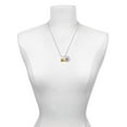 thumbnail image 3 of Delight Jewelry Silvertone Small Yellow Megaphone Silvertone Script Initial Disc - D - Charm Necklace, 20"+3", 3 of 4