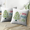 thumbnail image 3 of LALILO Throw Pillow Covers Christmas With Tree And Card Color Love Cushion Cover 18" x 18", 957 Pack, 3 of 6