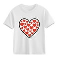 thumbnail image 2 of BLVB Toddler Boys Girls Valentine's Day Shirts Cute Hearts Graphic T-Shirt Kids Short Sleeve Tees Tops 3-10 Years, 2 of 7