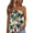 Dark Green B, variant on Womens Summer Strapless Tube Tops Floral Leaf Print Smocked Bandeau Blouses Sleeveless Off Shoulder Casual Loose Fit Boho Beach Shirts Top Yellow B L