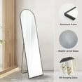 thumbnail image 3 of CONCETTA 59"x16" Arched Full Length Mirror, Full Body Standing Mirror Floor Mirrors, Black, 3 of 9