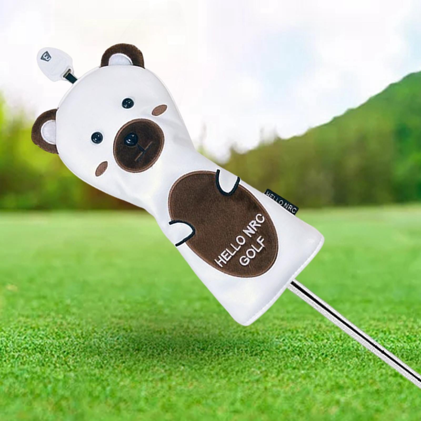 funtasica Golf Club wood top Cover Brown Resistant PU Leather Headcover Golf Driver Hybrid Cover , FW