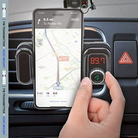 Car and Driver - Vent Mount Bluetooth FM Transmitter - Black