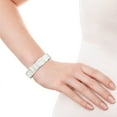 thumbnail image 5 of Stunning Iridescence White Mother of Pearl Shell Bangle Bracelet, 5 of 5