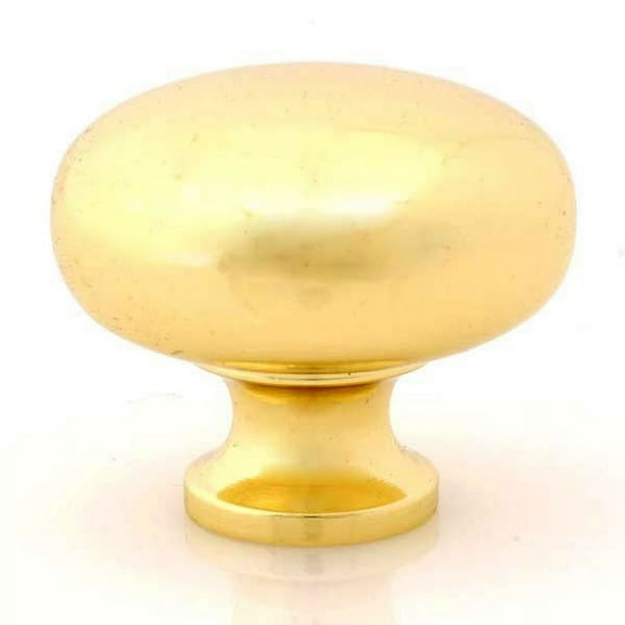 1 1/4" Diameter Cabinet Knob in Polished Brass, Box of 50