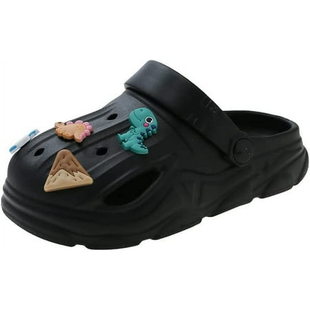 

KAQ Girls Clogs Kids Clogs Breathable Non-Slip Boys Clogs Garden High Elasticity Kids Sandals Waterproof Outdoor Slippers