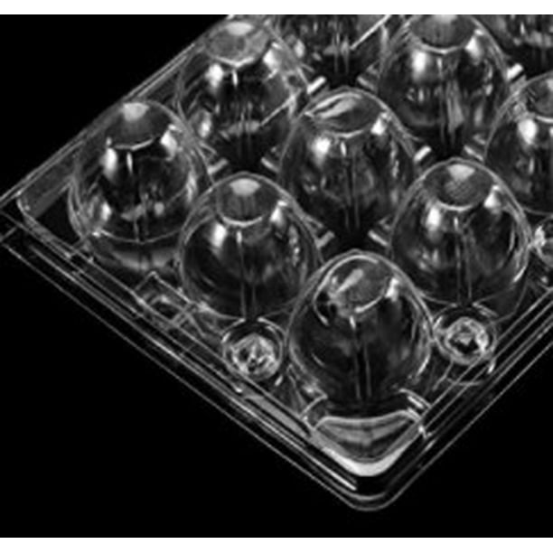 SEUNMUK 100 Pack 12 Grids Quail Egg Cartons, Clear Plastic Quail Eggs