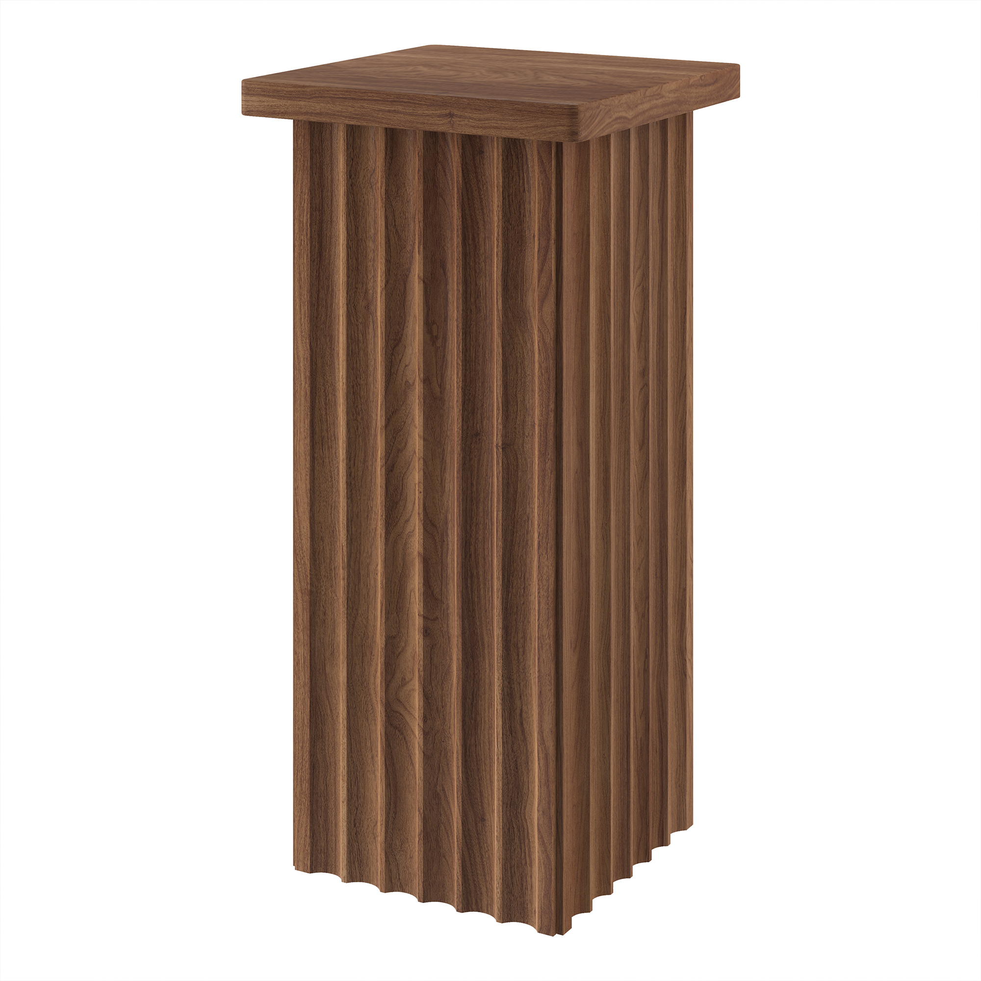 Evelyn&Zoe Modern/Contemporary 10.75" Wide Satin Walnut Side Table